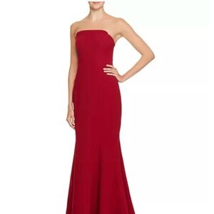 Jill Stuart Red Strapless Maxi Dress
